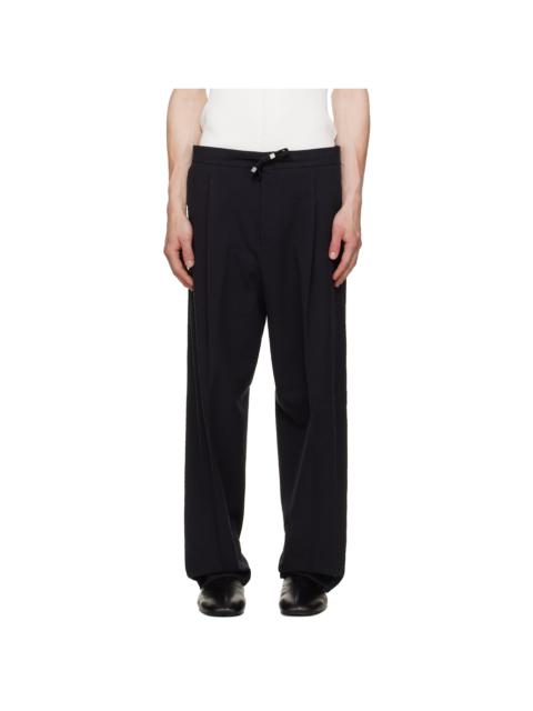 HUGO Black Modern-Fit Seersucker Trousers