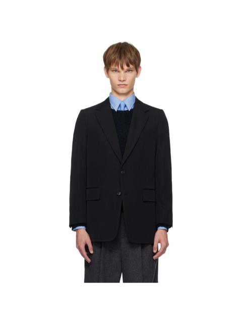 AURALEE Black Light Wool Max Gabardine Blazer