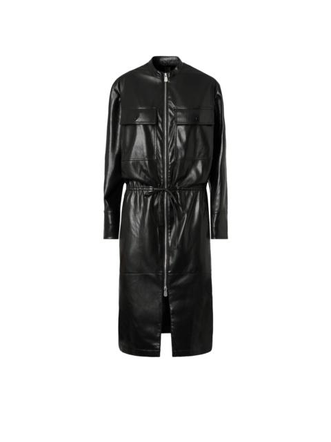 PINKO LEATHER-EFFECT MIDI DRESS WITH ZIP