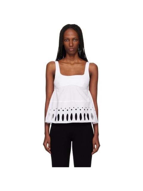 rabanne White Square Neck Tank Top