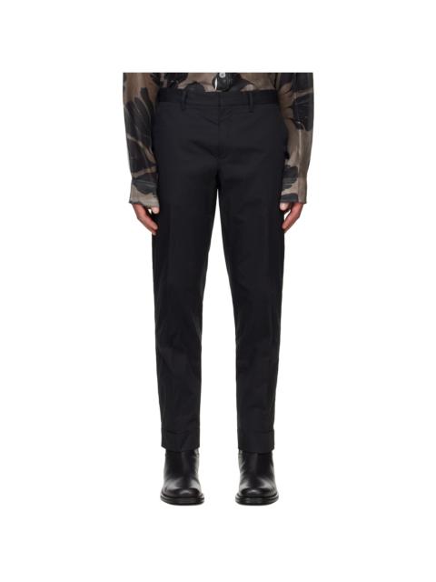 Dries Van Noten Black Cuffed Trousers