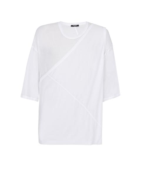 Balmain Long double thickness cotton T-shirt