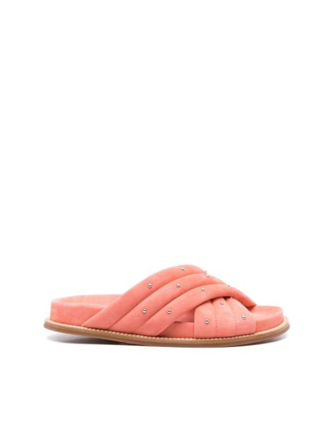 FABIANA FILIPPI padded quilted suede slides