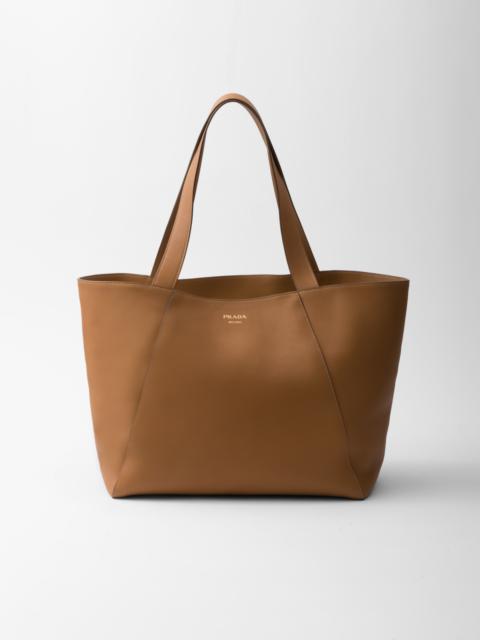 Leather tote bag