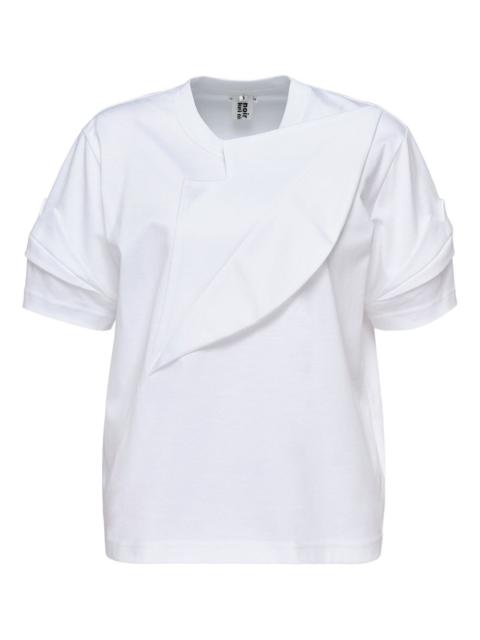 Noir Kei Ninomiya draped-panel short-sleeves top