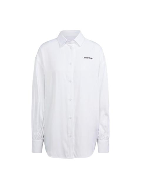 adidas (WMNS) adidas 3-Stripes OS Long-sleeve Top 'White' IR9790