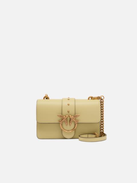 PINKO LOVE BAG ONE SMALL CROSSBODY BAG IN LEATHER