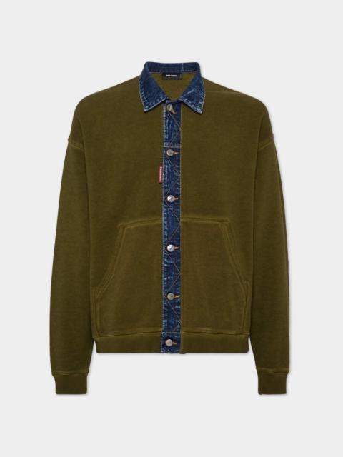 DSQUARED2 SUPERNEGATIVE DYED RELAX FIT CARDIGAN