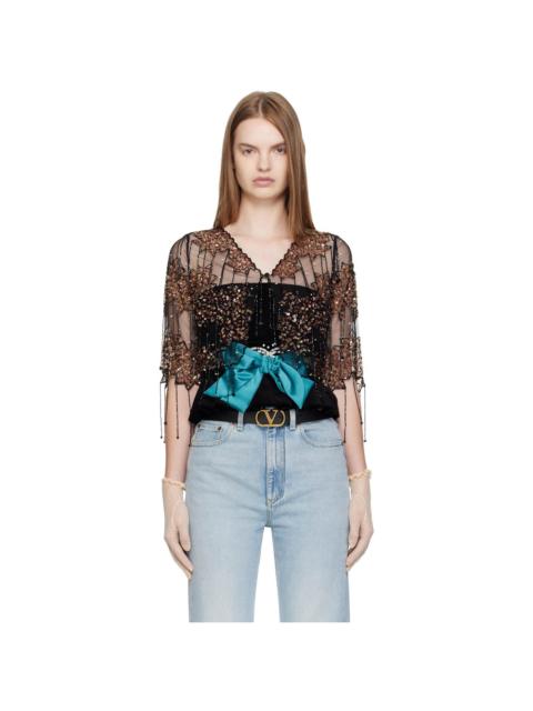 Valentino Black Sequinned Jacket