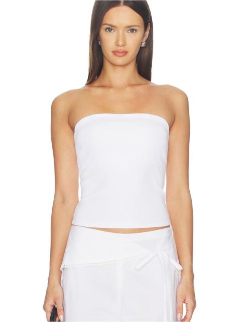 Enza Costa Cotton Rib Bandeau Top
