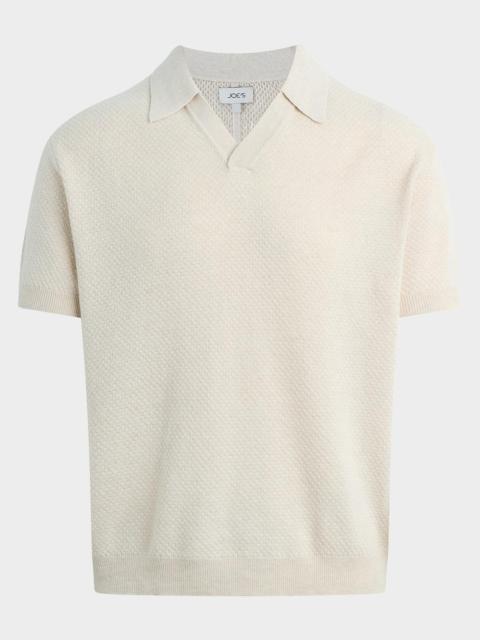 Joe's Jeans Men's Cotton Knit Short-Sleeve Polo Sweater