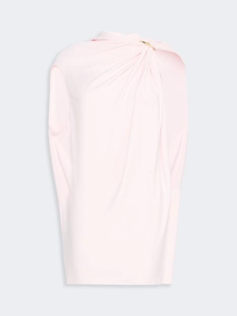 Sportmax EPOCHE Draped viscose mini dress - POWDER