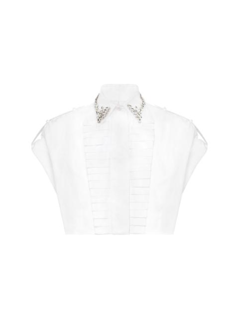 PHILIPP PLEIN rhinestoned cropped shirt