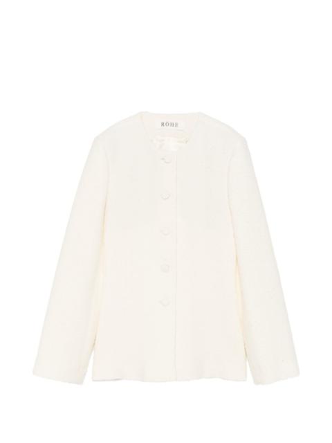 RÓHE bouclé-texture single-breasted jacket