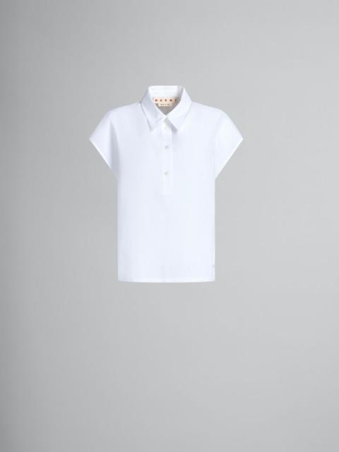 Marni WHITE BIO COTTON POLO TOP