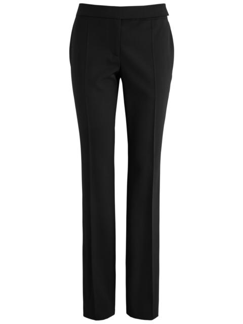 Slim-leg stretch-wool trousers