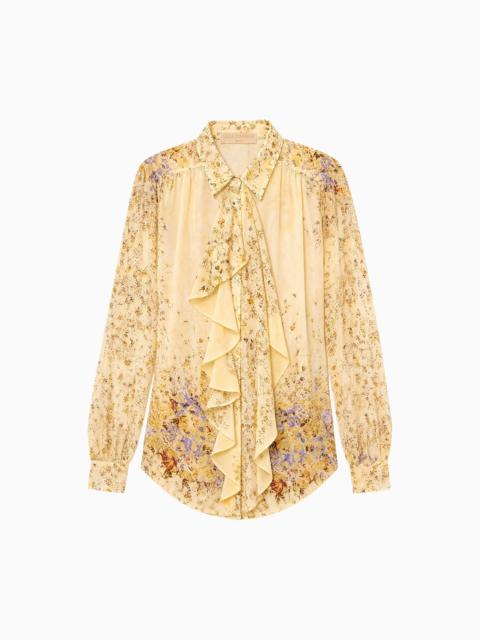 ULLA JOHNSON Gesture Long Sleeve Silk Blouse