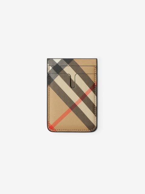 Burberry Check Magnetic Card Case