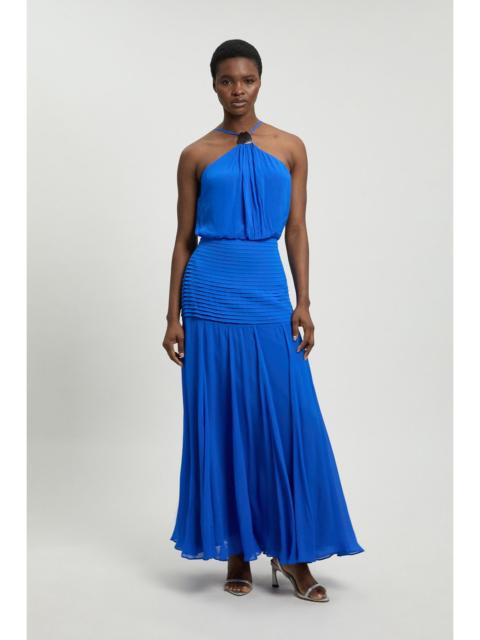 KAREN MILLEN Petite Viscose Georgette Drop Hem Woven Maxi Skirt
