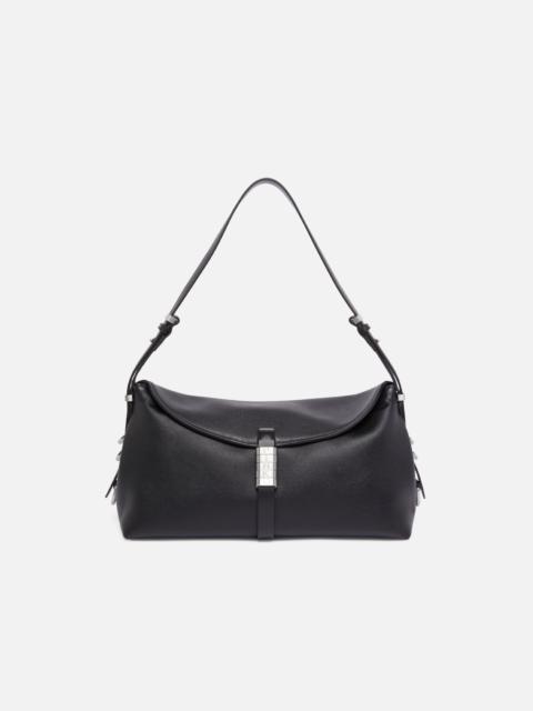 PINKO MEDIUM LEATHER SADDLE BAG BAGUETTE SHOULDER BAG