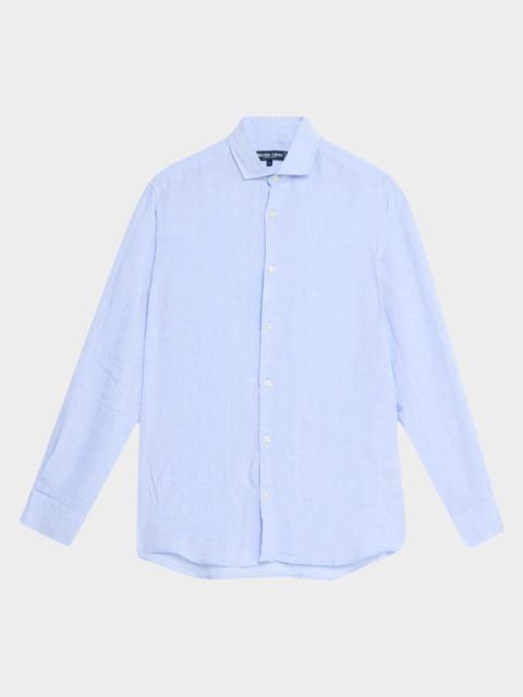 FRESCOBOL CARIOCA Men's Antonio Linen Casual Button-Down Shirt
