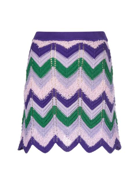 chevron-knitted miniskirt