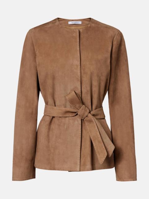 Max Mara Abito belted suede jacket