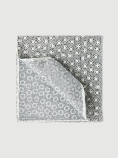 Brunello Cucinelli Spotted pattern silk pocket square