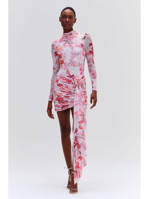 PatBO Floral Haze Stretch Tulle Mini Dress