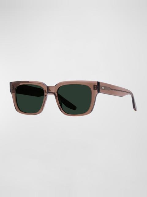 BARTON PERREIRA Men's Zander Plastic Rectangle Sunglasses