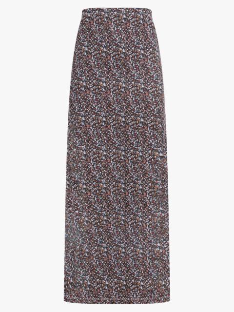 rabanne GEO PRINT MIDI SKIRT | BLACK/BLUE/RED