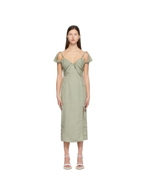 JACQUEMUS Green 'La Robe Tovallo' Dress