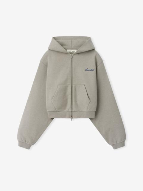 ESSENTIALS Womens Modern Cropped Zip Hoodie