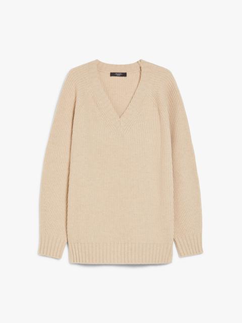 WEEKEND Max Mara PANIA Wool, viscose and cashmere V-neck sweater