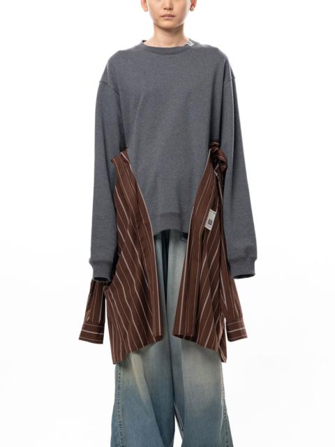 Maison MIHARAYASUHIRO Shirt Combined Sweatshirt Dress
