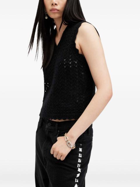 ALLSAINTS Vivian scalloped tank top