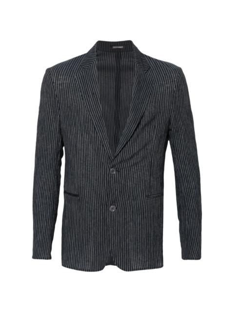 striped seersucker blazer