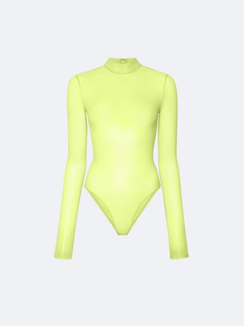 LAPOINTE Mesh Mock Neck Bodysuit