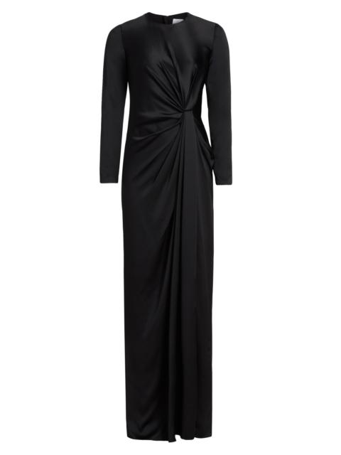 ADAM LIPPES Women's Salome Draped Silk Charmeuse Gown - Black
