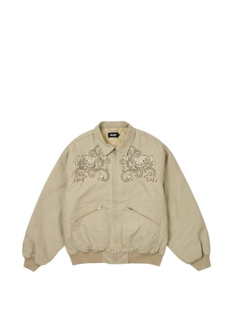 PALACE floral-embroidered canvas bomber jacket