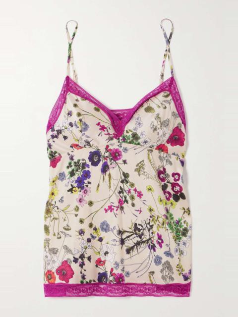 ERES Herbier Caracole lace-trimmed floral-print silk-twill camisole