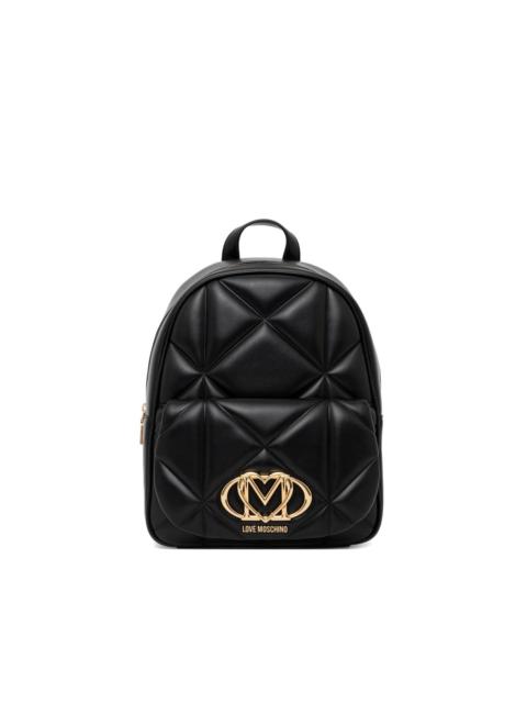 Moschino quilted logo-detail backpack