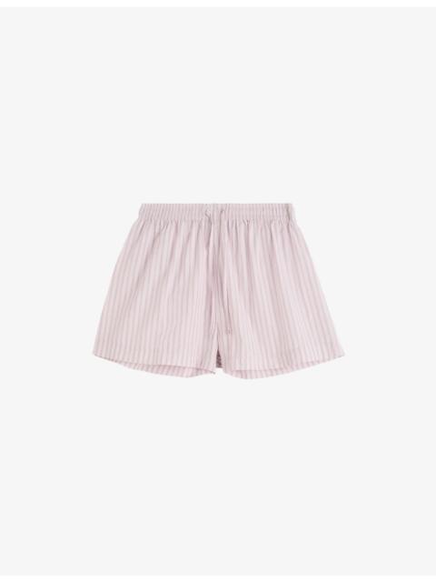 TEKLA Striped Cotton-Twill Pyjama Shorts