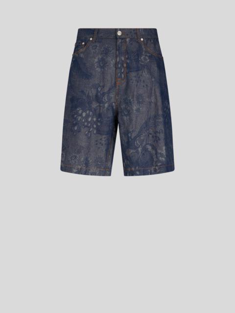 Etro JACQUARD DENIM BERMUDA SHORTS