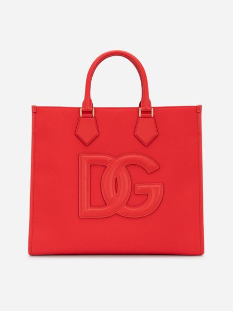 Dolce & Gabbana Canvas shopper with calfskin nappa details