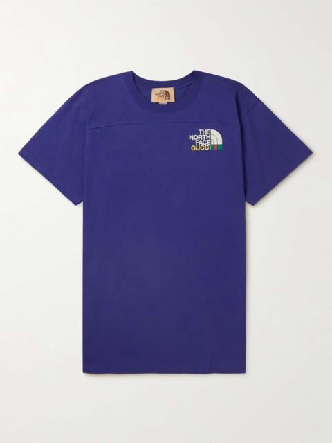 GUCCI + The North Face Logo-Print Cotton-Jersey T-Shirt