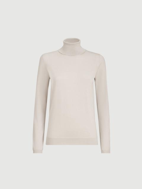 Brunello Cucinelli Sparkling cashmere and silk lightweight turtleneck sweater