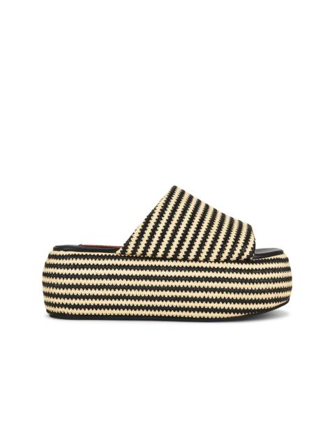 SIMONMILLER Stripe Raffia Cloudy Platform Sandal