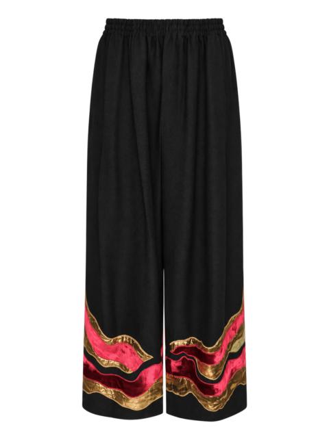BIYAN Gabardine Wide Leg Pants