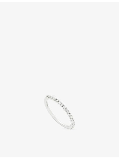 MISSOMA Slim Eternity 9ct White Gold and 0.26ct Diamond Ring